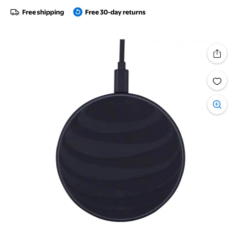 Black Round Wireless Charger